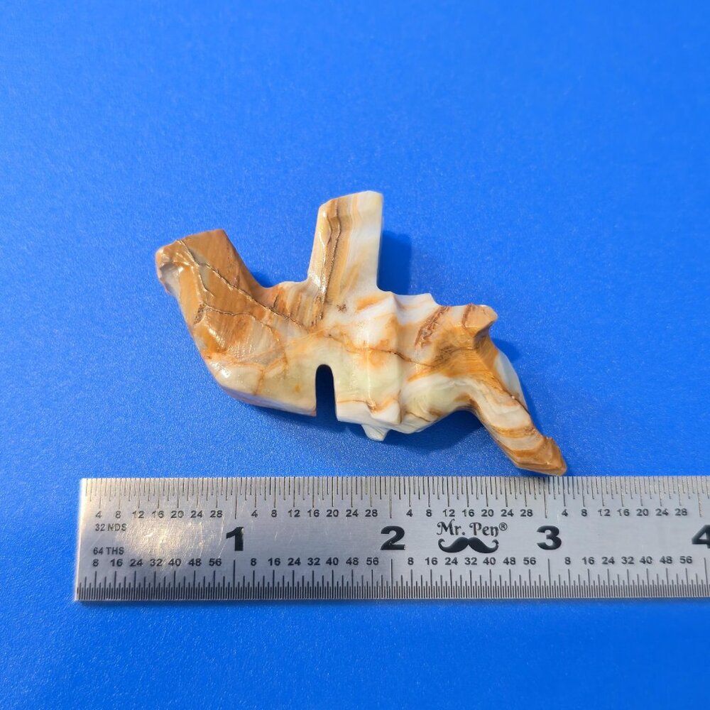 Banded Calcite Stone Elephant Business Card Holder B1032 - Picture 8 of 9